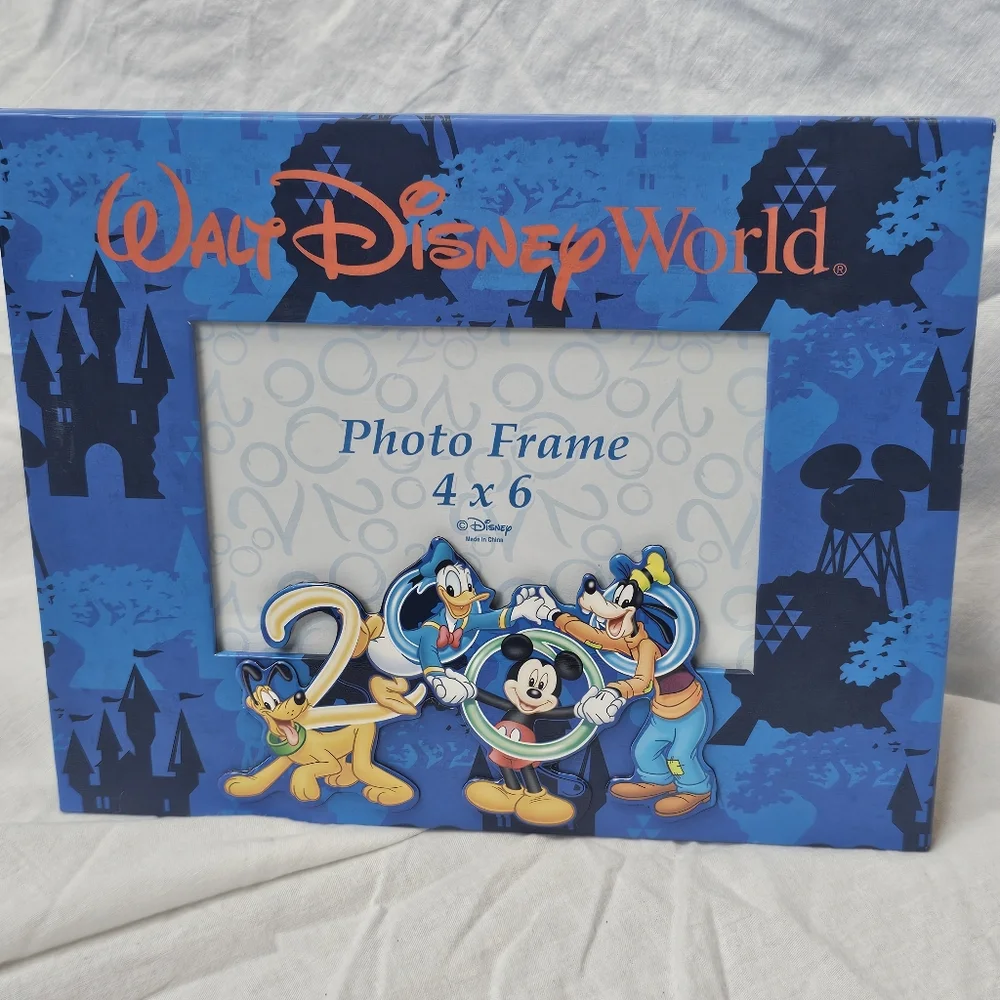 2000 Walt Disney World‎ Vintage Y2K 4x6 Picture Frame Easel Back